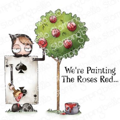 Stamping Bella Cling Stamps - Oddball Painting The Roses Red